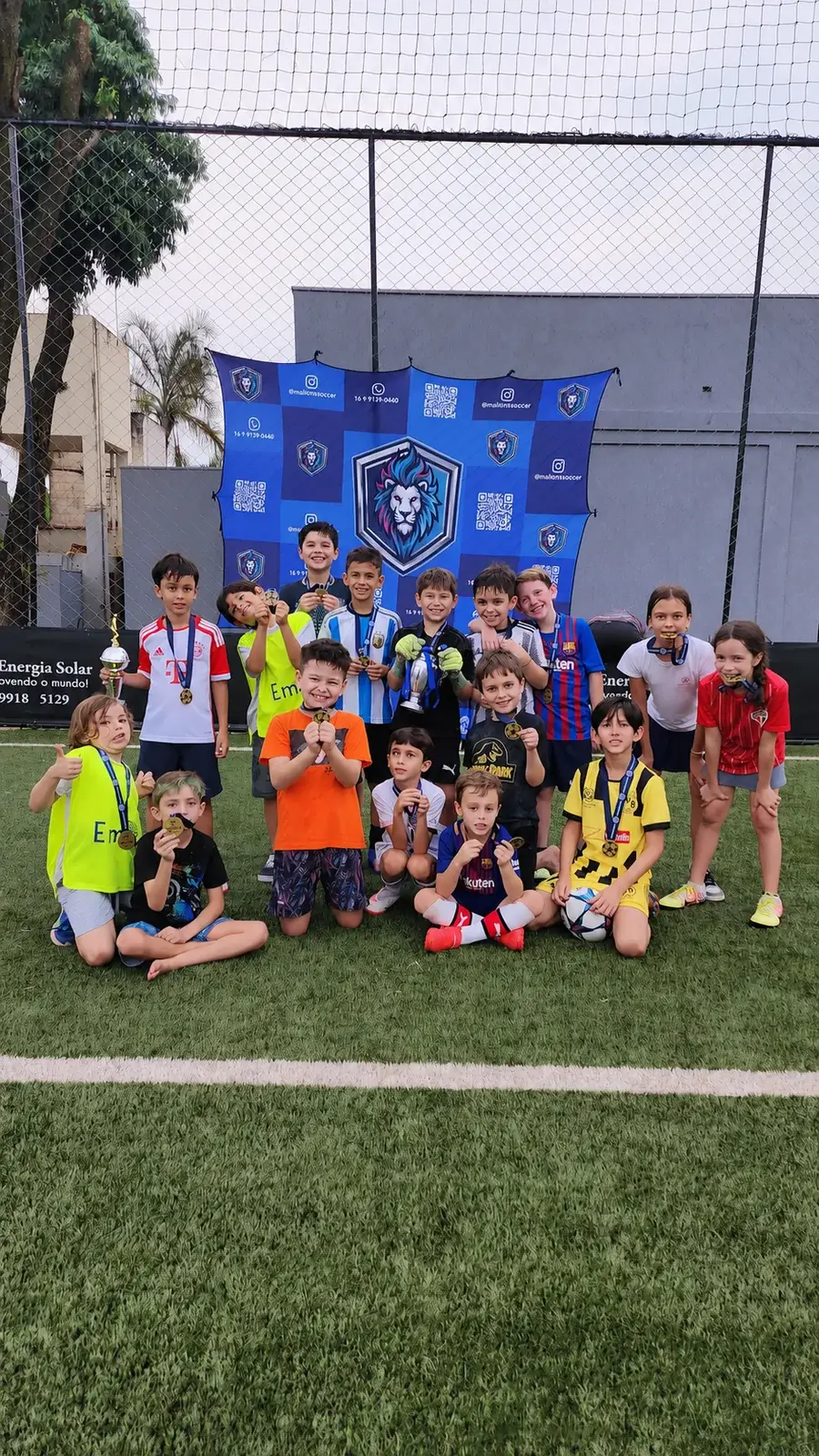 Celebração de futebol da M.A Lions Soccer